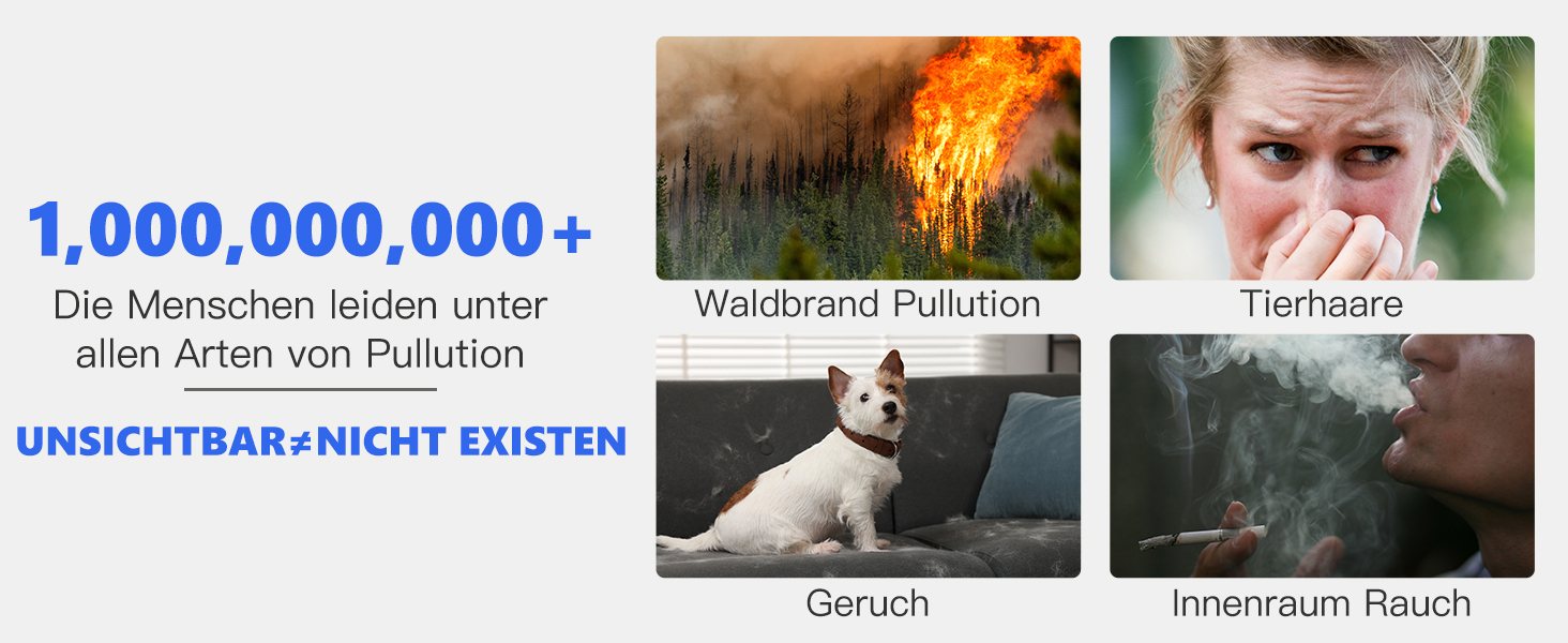 Повітряний фільтр для алергіків з HEPA фільтром H13, очищує до 45 м², 12W, видаляє пил, пилок, шерсть тварин та запахи, 25dB (AP0801) Fine