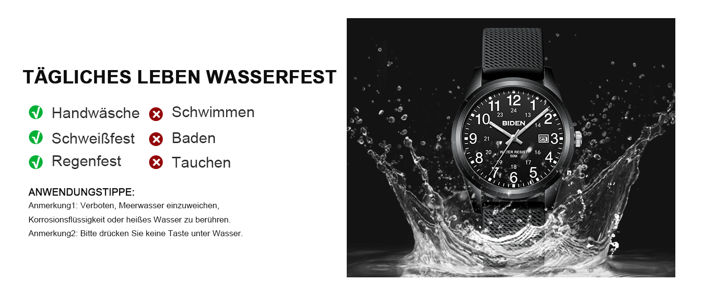 Чоловічий годинник: аналоговий кварцовий годинник на зап'ясті, водостійкий, модель R015, чорний колір
