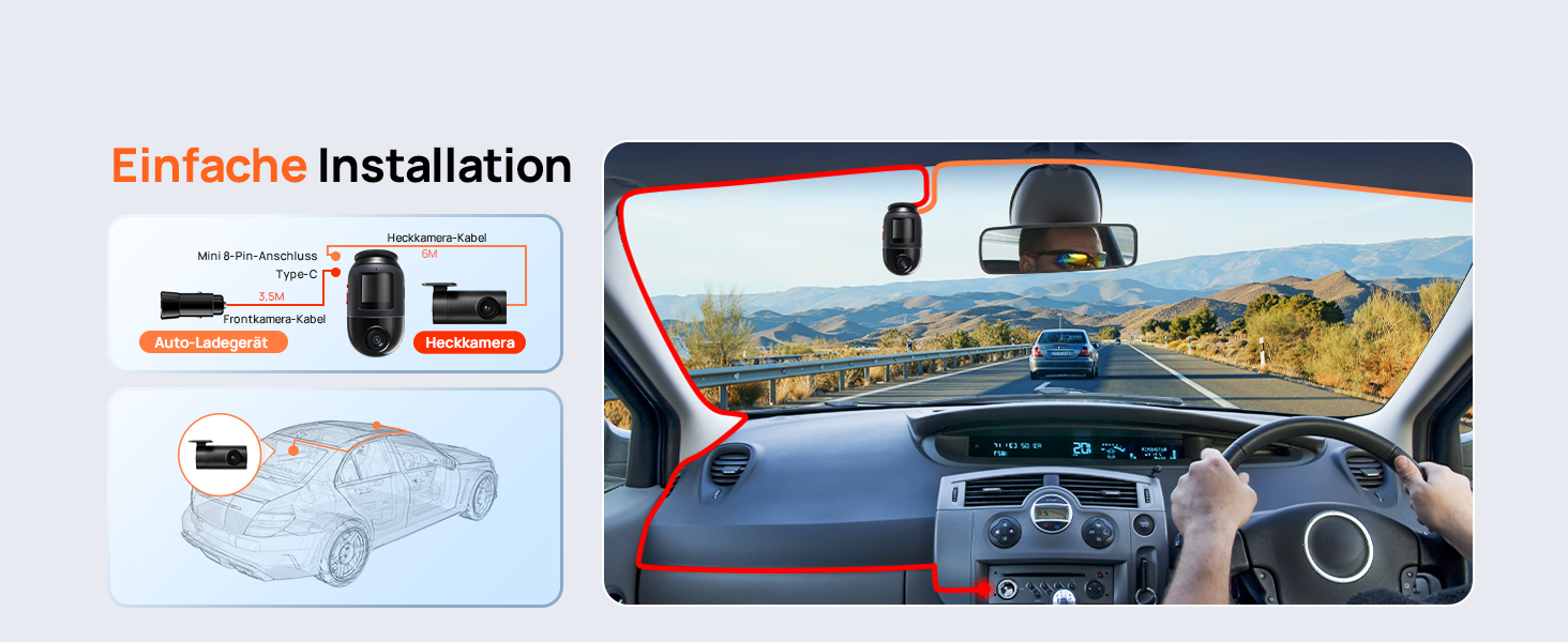 Відеореєстратор 70mai Dash Cam 4K Omni: 4K+1080P, 360° огляд, Dual STARVIS 2 HDR, GPS, WiFi, 4G LTE, 24/7 запис, AI-розпізнавання, нічне бачення, 128GB SD-карта