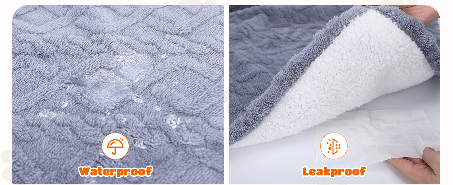 Водонепроникний коврик для собак Nobleza XXL (203 x 152 см), м'який та пухнастий, для собак та котів, можна прати в пральній машині, двосторонній чохол для захисту дивану, (M (100 x 75 см), світло-блакитний)