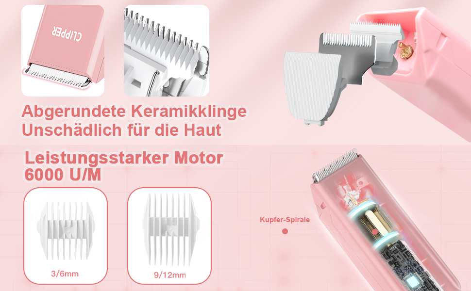 Професійна машинка для стрижки собак та котів, тиха, з керамічним лезом, електрична, водонепроникна (IPX7), зелена, стандартний набір