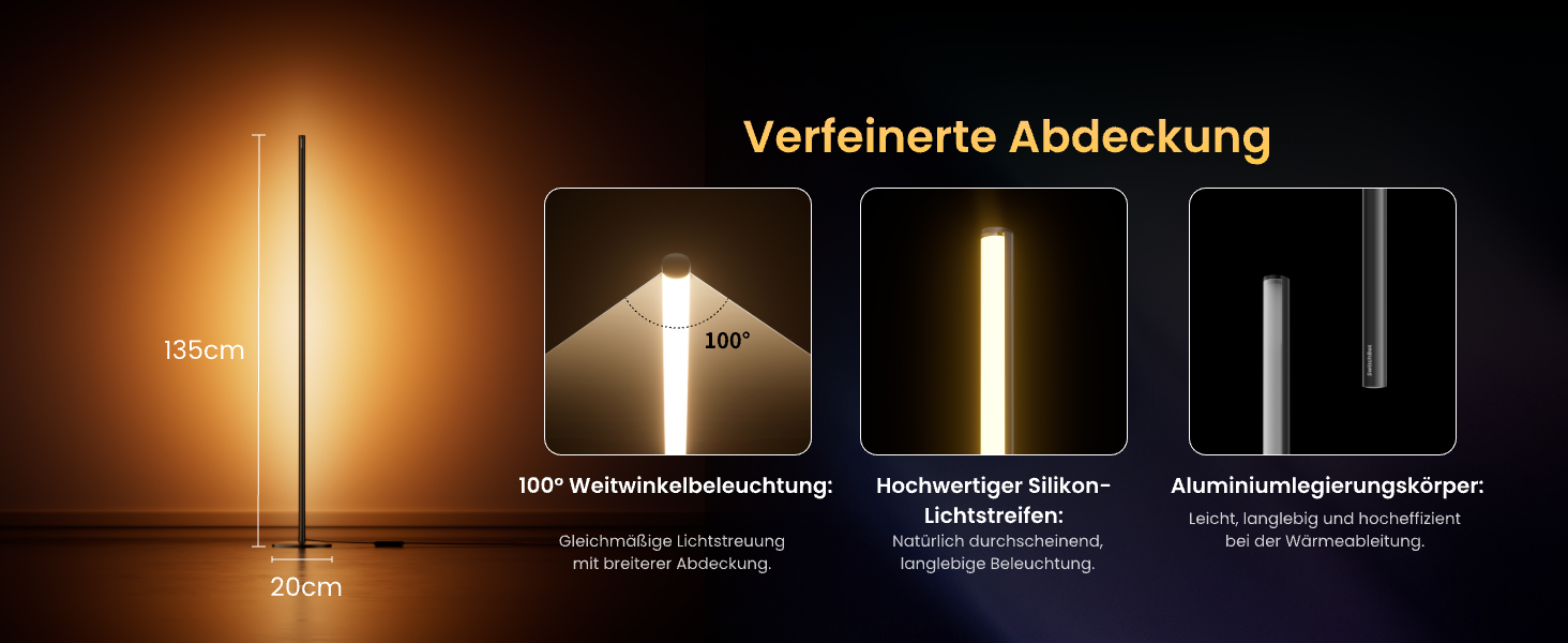 SwitchBot LED торшер для вітальні з RGBCC, керування через додаток, сумісний з Apple Home, Alexa, Google Home, чорний, з режимами сцени та музики