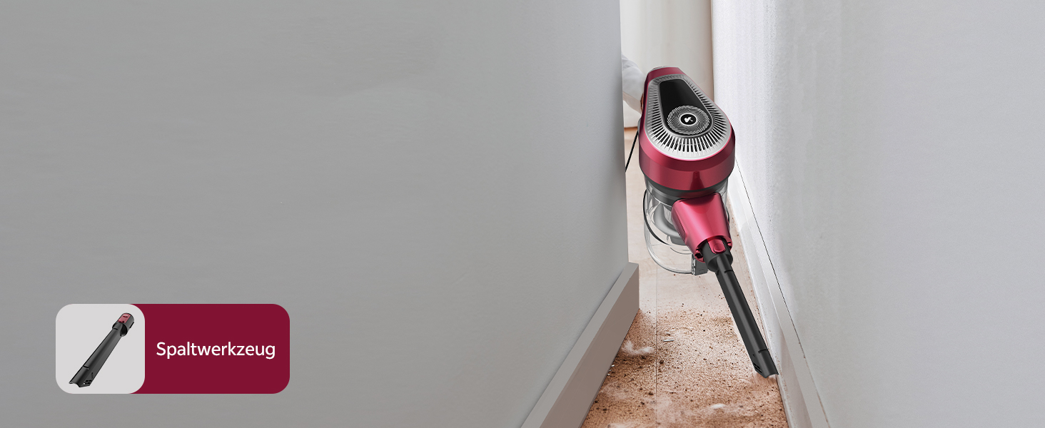 Vexilar Бездротовий пилосос 600W, 60kPa, 6-в-1 з LED, анти-алергенний, для дому та тварин, 7м кабель, легкий