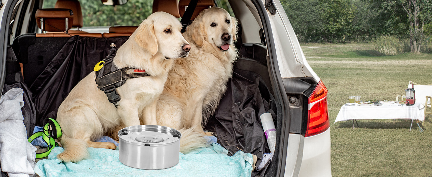 Миска для собак без облизування, нержавіюча сталь, протиковзаюча, витокостійка, легко миється, 3L, срібна