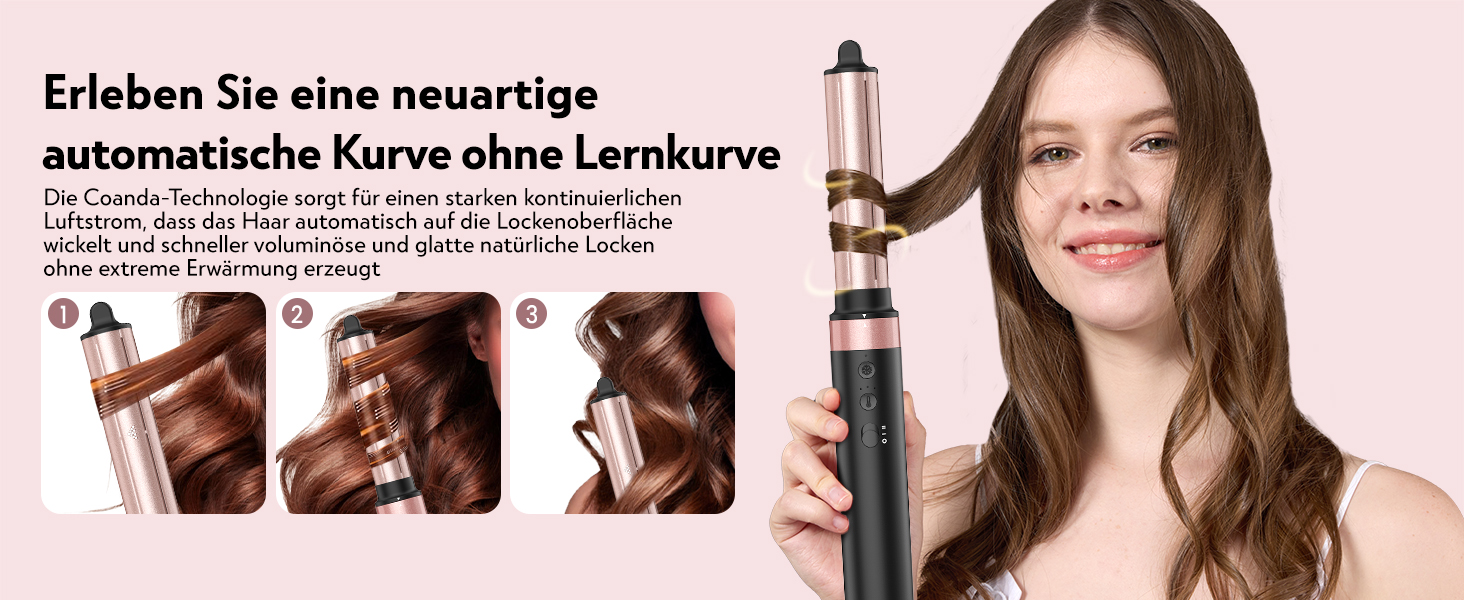 Slopehill Airstyler 5 в 1: Іонізатор, Фен, Щітка для об'єму, Локони, Випрямляч. Чорний