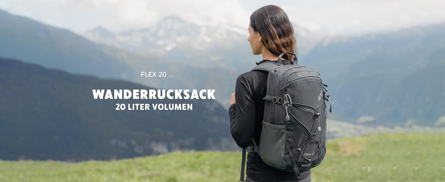 Туристичний рюкзак 20 л Flex 20 Premium з вентиляцією спини, питною системою та дощовиком – трекінговий рюкзак із дихаючого 3D Air Mesh поліестеру з поясним ременем, сірий