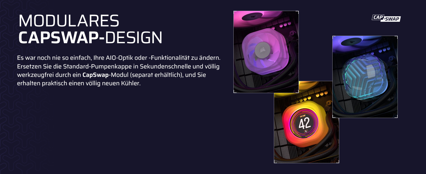 Система водяного охолодження Corsair iCUE LINK Titan 240 RX RGB для CPU - 240 мм AIO з 2 вентиляторами RX120 RGB, сумісна з Intel LGA 1851/1700, AMD AM5/AM4, з iCUE LINK-хабом, чорний колір