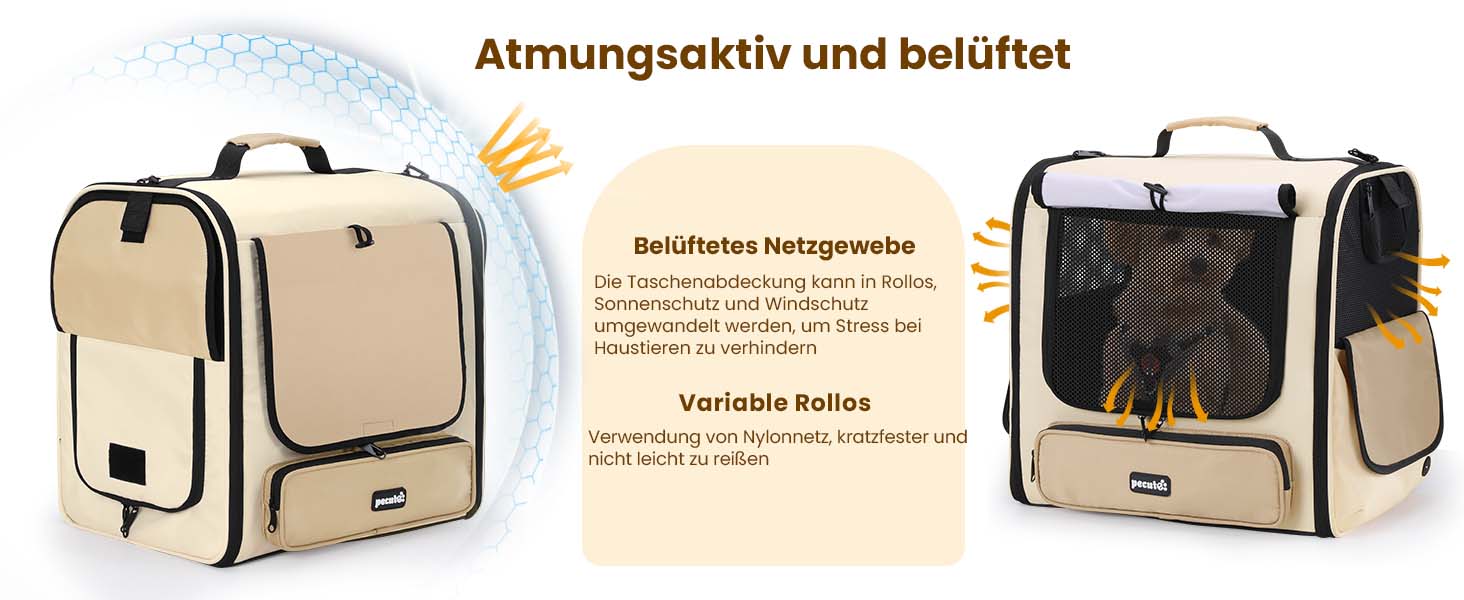 Pecute Рюкзак-переноска для котів та маленьких собак, темно-зелений. Зручний, вентильований, для подорожей, хайкінгу та кемпінгу