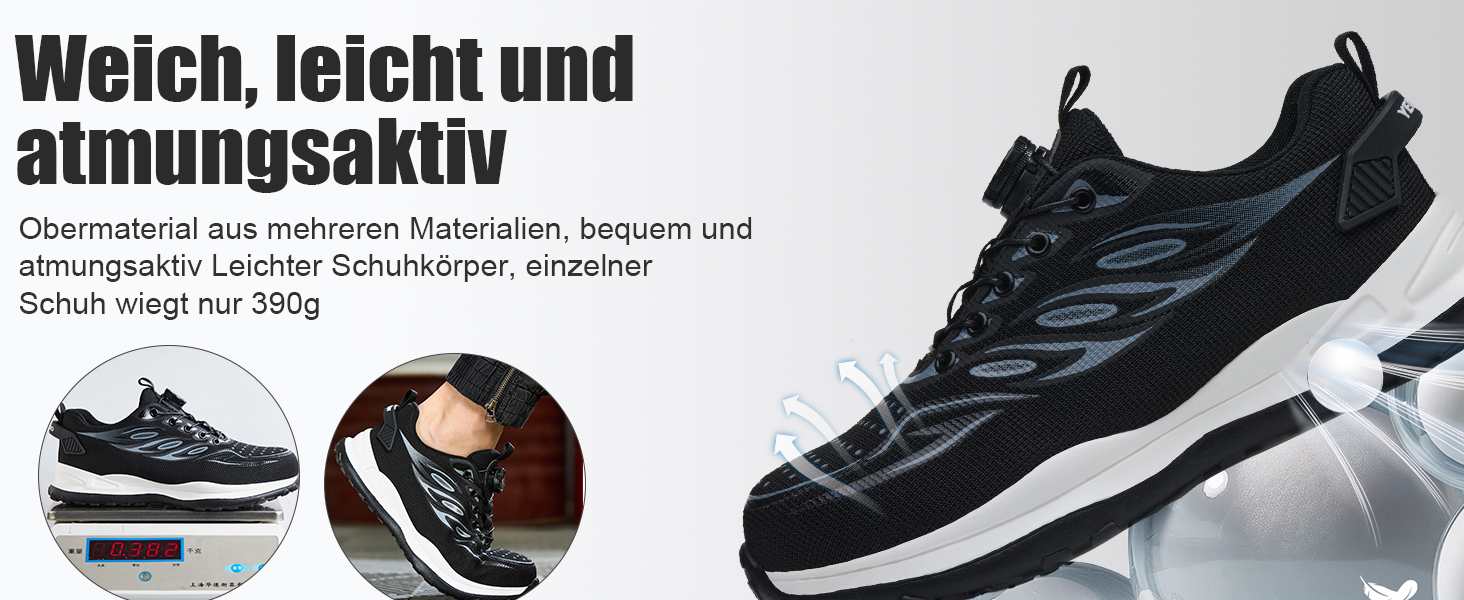 Черевики робочі захисні чоловічі жіночі легкі спортивні дихаючі з металевим носком унісекс 36-46EU (43 EU, сірий, на кнопці)