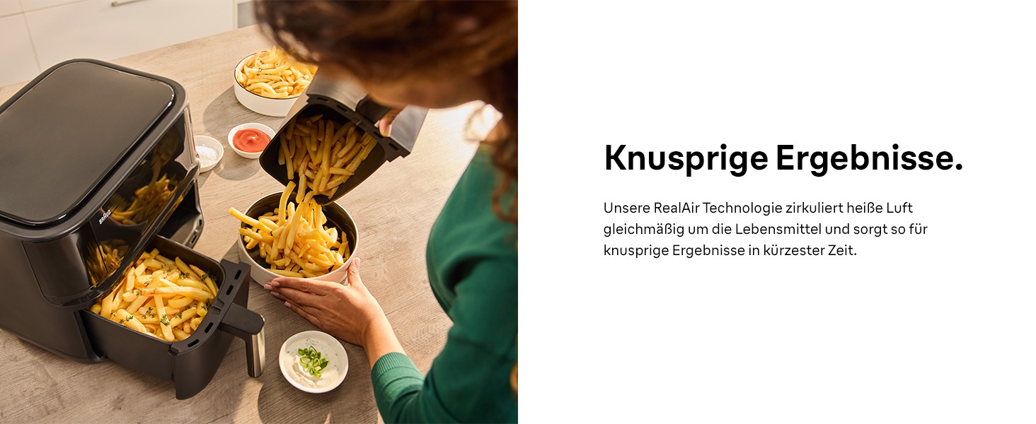 Фритюрниця електрична Braun TwinCook 3 TD3030IBK 8л (2 камери) з синхронізацією, 8 програм, чорна