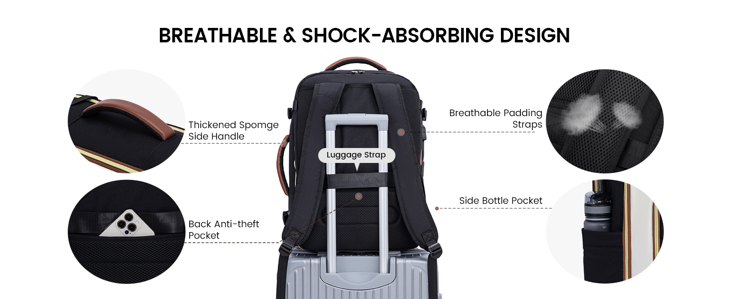 Рюкзак LOVEVOOK для жінок, 40L, ручна поклажа, для ноутбука, водонепроникний, рюкзак для подорожей, дамська сумка-мішок, 17.3 дюйми, сірий, білий, кавовий