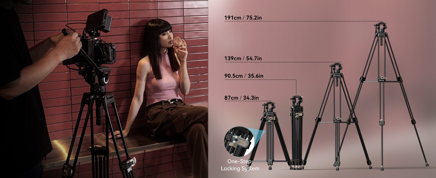 Професійний відеоштатив SmallRig AD-80 FreeBlazer (4163) з гідравлічною головою, алюмінієвий, навантаження до 8 кг