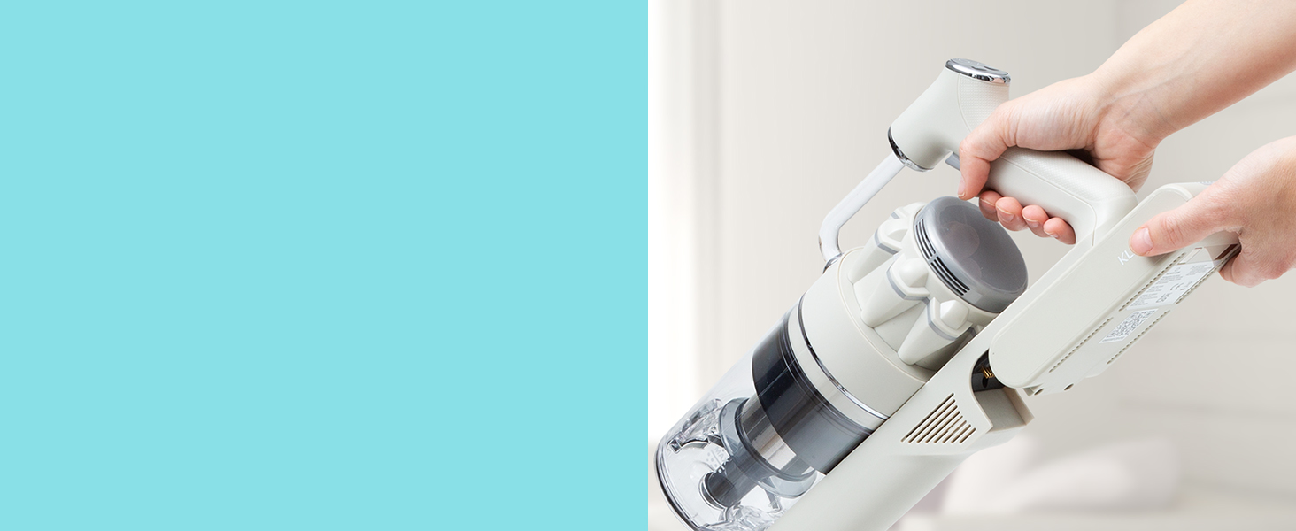 Бездротовий акумуляторний пилосос Klarstein без мішка з 4-ступеневим фільтром E12 EPA для шерсті тварин, килима та твердих підлог, ручний без мішка з насадкою для підлоги 180°