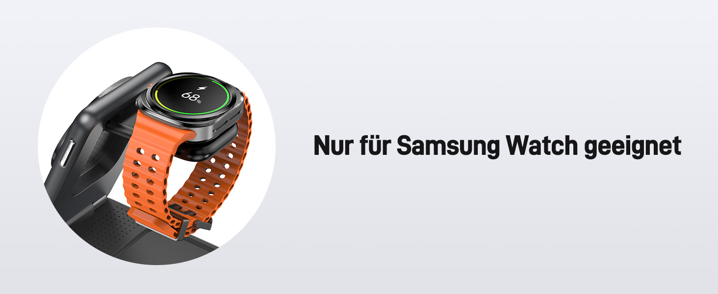 Магнітна зарядна станція 3-в-1 для Samsung Galaxy S25 Ultra/S24 з MagSafe, зарядка для годинників Galaxy Watch Ultra/8/7/6, бездротовий зарядний пристрій для подорожей (сріблястий)