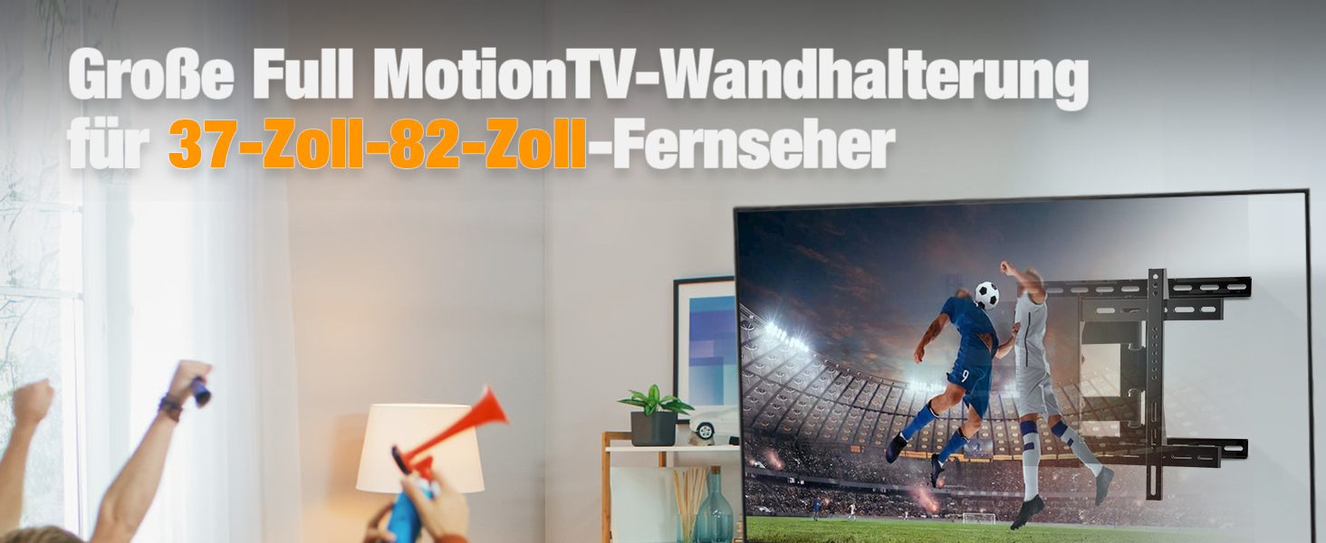 Настінний кріплення для телевізора з довгим шарнірним кріпленням, нахилом, поворотом та обертанням, висувним, для LCD/LED/OLED телевізорів 32-80 дюймів, 50 кг, VESA 600x400 мм