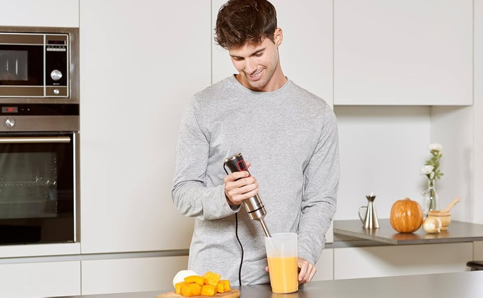 Блендер Solac Pro Chef 1000 Stabmixer: потужний, з нержавіючої сталі, 1000 Вт, 3 насадки