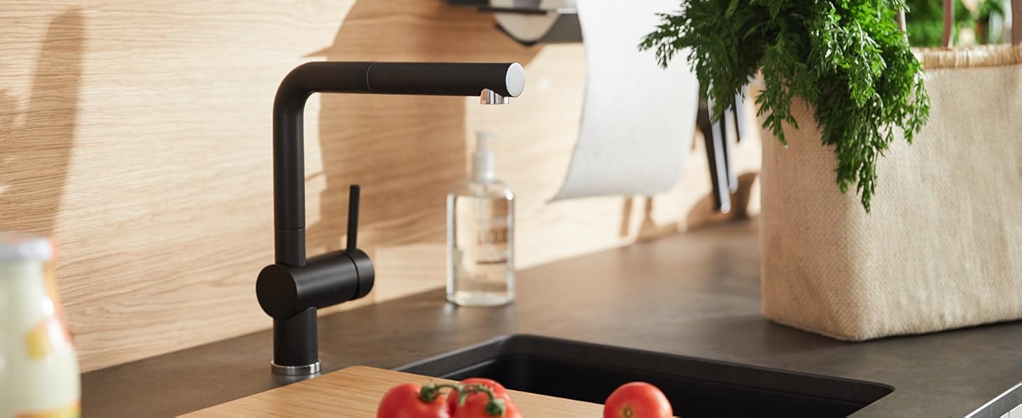 Змішувач кухонний BLANCO MILA хром | Високий тиск | Захист від зворотного потоку | Керамічний картридж | Захист якості води та економія води | Розміри: 10,5x25,5x27 см | Вивід - трубка