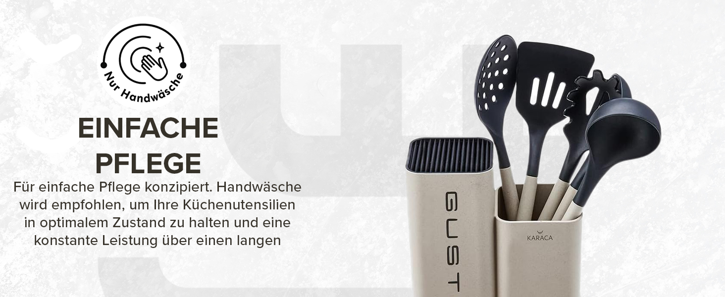 Набір ножів Karaca Gusto 12 предметів з дощечкою та кухонними аксесуарами. Ножі з нержавіючої сталі, ергономічні ручки. Чорний колір.