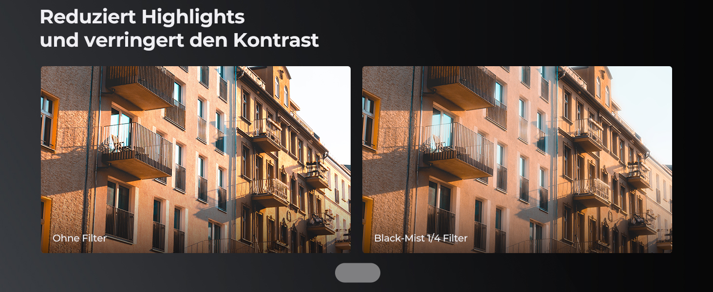 Фільтр K&F Concept 77mm Black Mist 1/4 з низьким відбиттям, оптичне скло з багатошаровим покриттям Nano-Xcel Pro