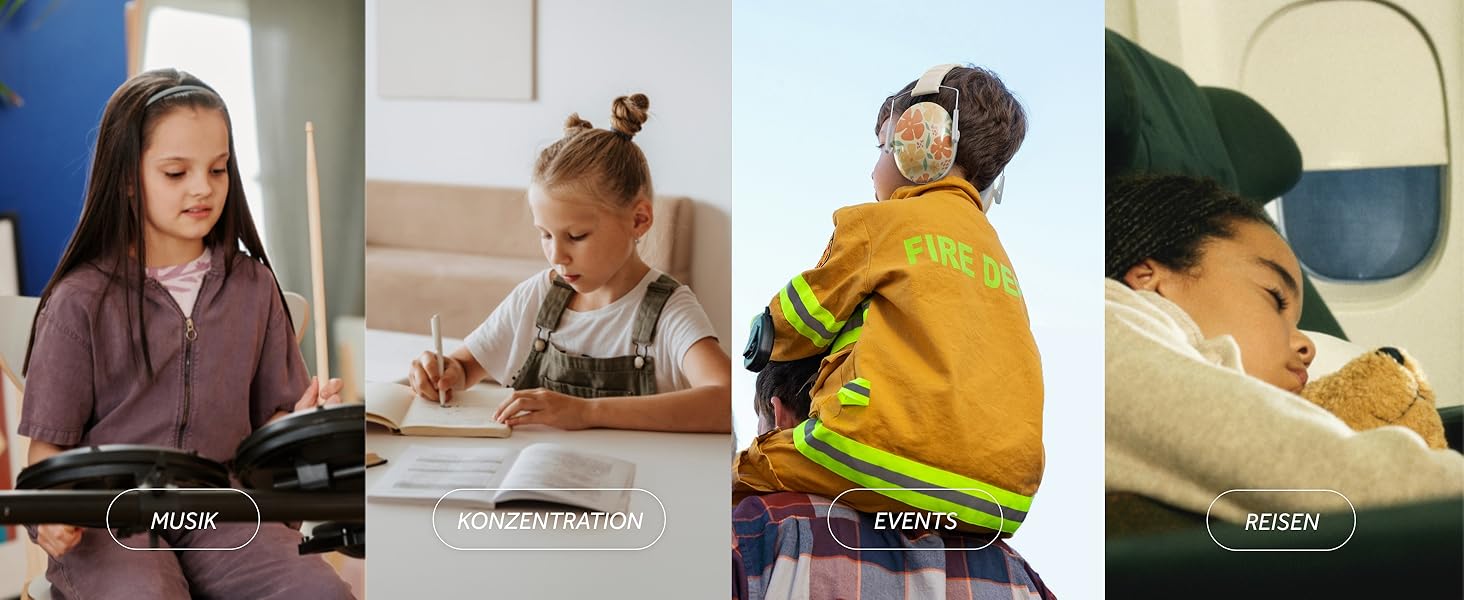 Schallwerk® Kapselgehörschutz Kiddies (Flower) - Навушники для захисту слуху дітей (Квіти) | Захист від шуму, комфорт, преміум-якість