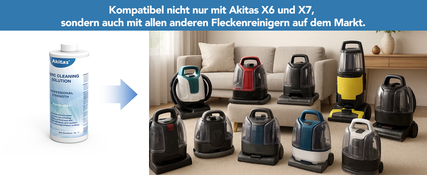 Акіта 600W волого-пилосос для чищення килимів та меблів, 2 баки, самоочищення, для видалення плям від тварин, компактний, портативний