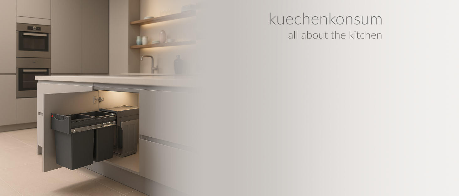 Відро для сміття Hailo Tandem 3650103 | Вбудований контейнер для сміття 2 секції | 50 мішків у комплекті | для шаф шириною від 300 мм | Зручний висувний механізм на роликах | Сріблястий та антрацитовий пластик