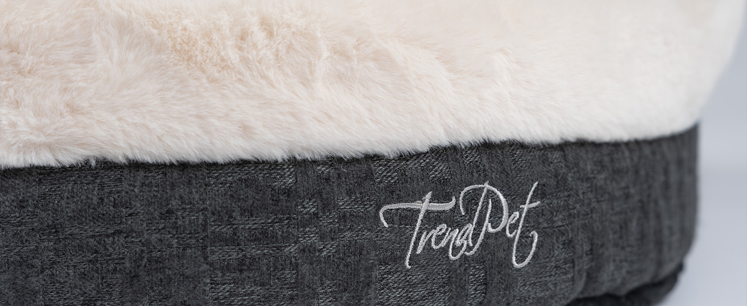 TrendPet LunaHome: затишна печерка-лежанка для собак та котів сірого та бежевого кольорів