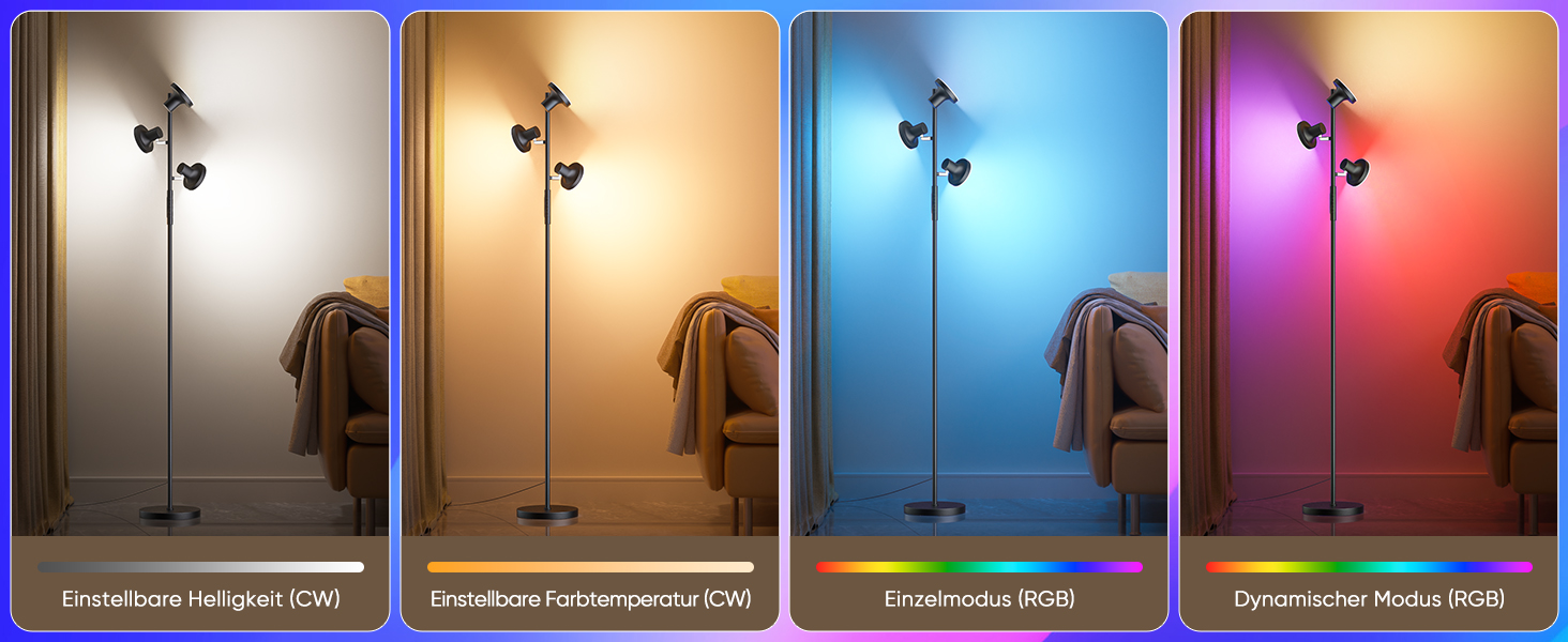 Стельовий світильник SIBRILLE з LED-підсвічуванням, 36W, 2500LM, диммування, пульт ДУ, сенсорне управління, 2700K-6500K, 3-режимний світловий ефект, для вітальні, спальні, офісу, готелю, колір: чорний