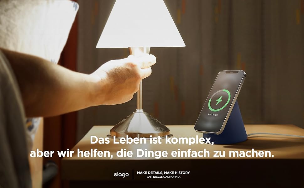 Підставка для зарядки iPhone Elago MS1 сумісна з MagSafe, Jean Indigo, Standby Mode (iOS 17)