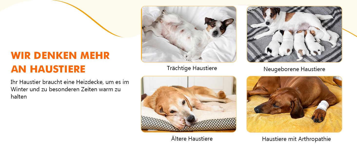 Електричний килимок для домашніх тварин Pecute - зі стабільною температурою, 40x50 см