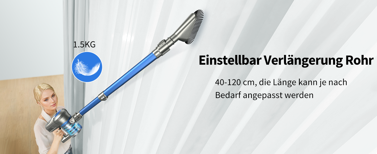 Kalado KCV500 Бездротовий акумуляторний пилосос, 23kPa потужність всмоктування, ультралегкий, 6-в-1, час роботи 35 хв, для тварин, килимів, твердих підлог
