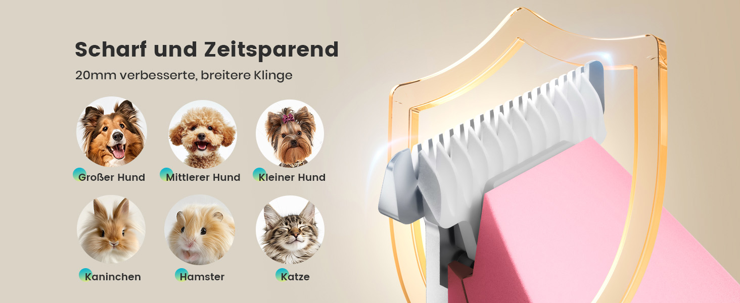 Триммер для собак Oneisall Paw Trim Pro з LED-підсвічуванням, рожевий: безпечна стрижка лап, очей, вух та обличчя