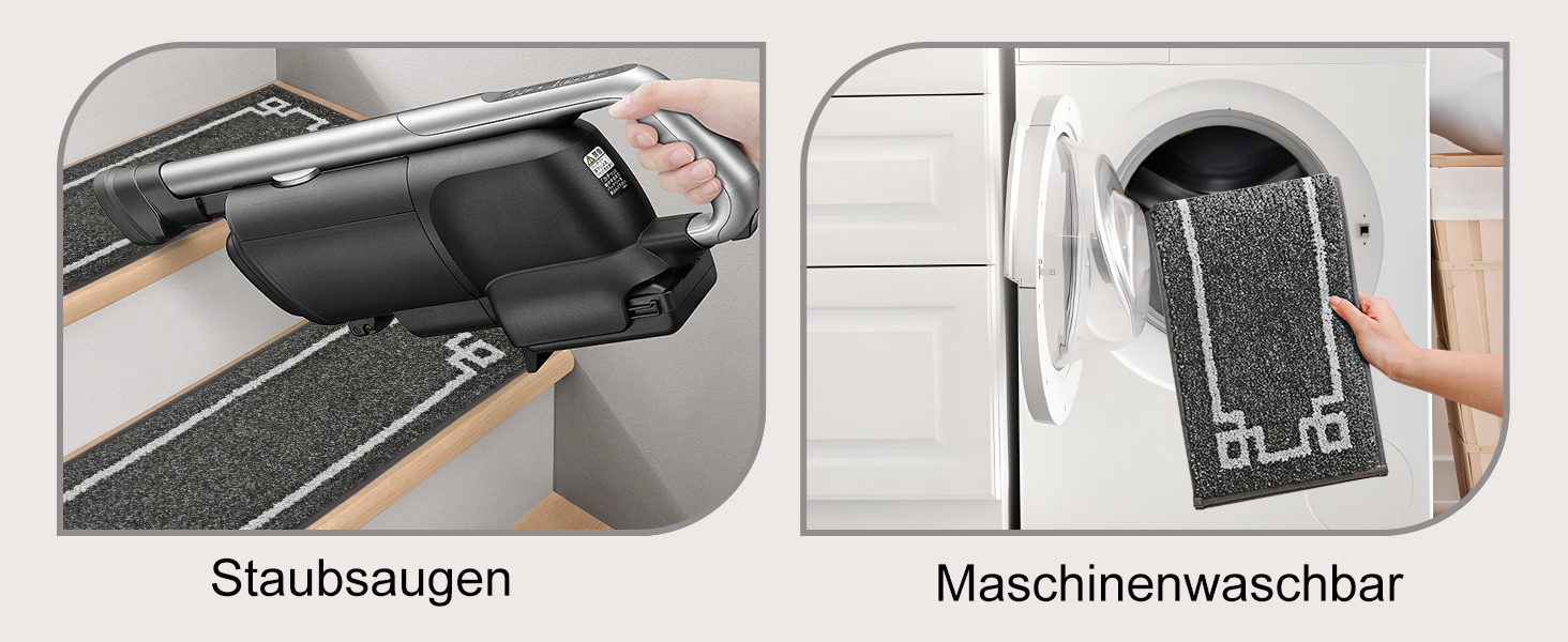 Килимочки на сходи BEQHAUSE, 4 шт., самоклеючі, для дітей, літніх людей та домашніх тварин, 100% поліестер, TPE-підкладка, 22x70 см, темно-сірий