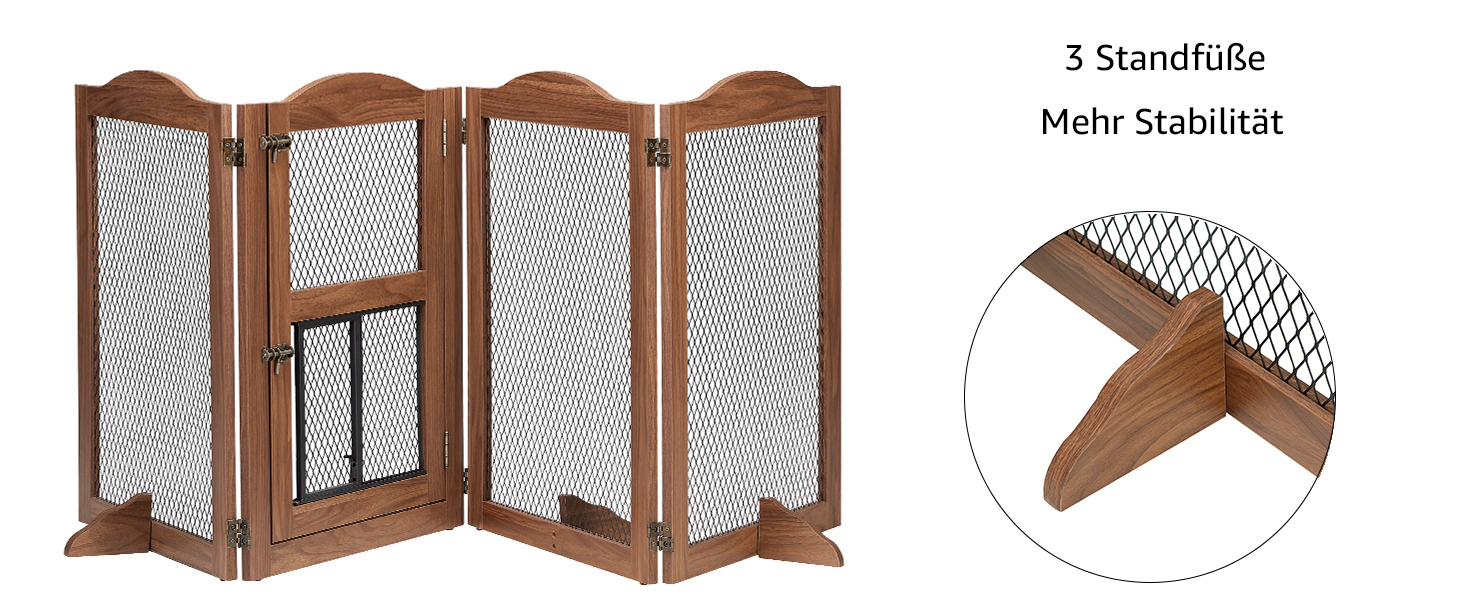 Захисний бар'єр для каміну Unipaws, огорожа для собак, перегородка, 6 панелей, без свердління, білий (коричневий)