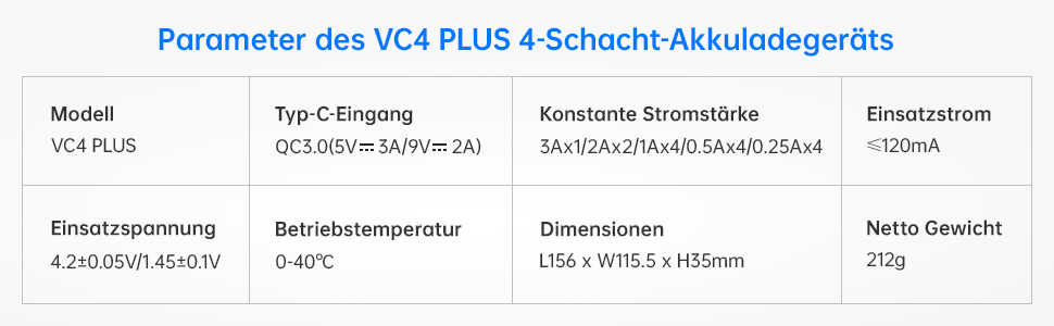 Зарядний пристрій XTAR VC4 Plus для Li-ion акумуляторів 18650/18700/26650/32650 та Ni-MH/Ni-Cd AAA/AA (4 слоти, 3A)
