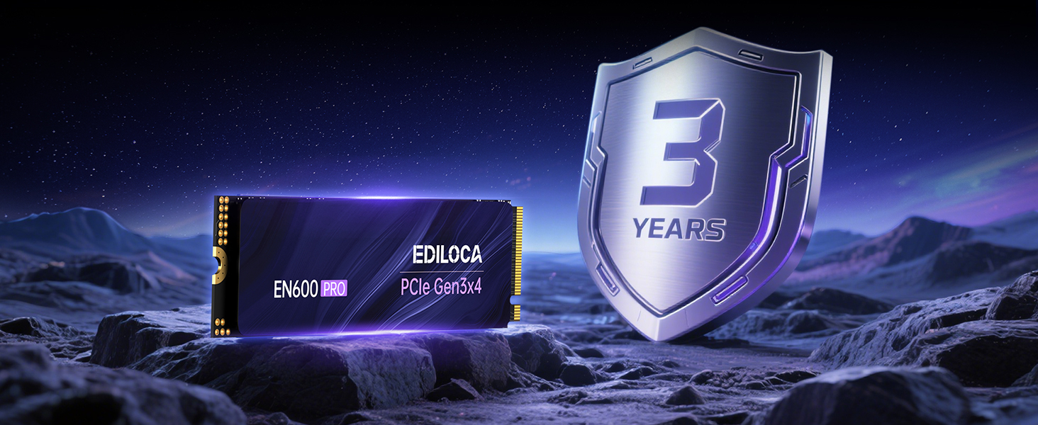 SSD накопичувач EN600 PRO 2TB PCIe 3.0x4 NVMe M.2 2280 - 3500 MB/s, 3D NAND TLC, SLC-кеш, для ПК, ноутбуків та десктопів