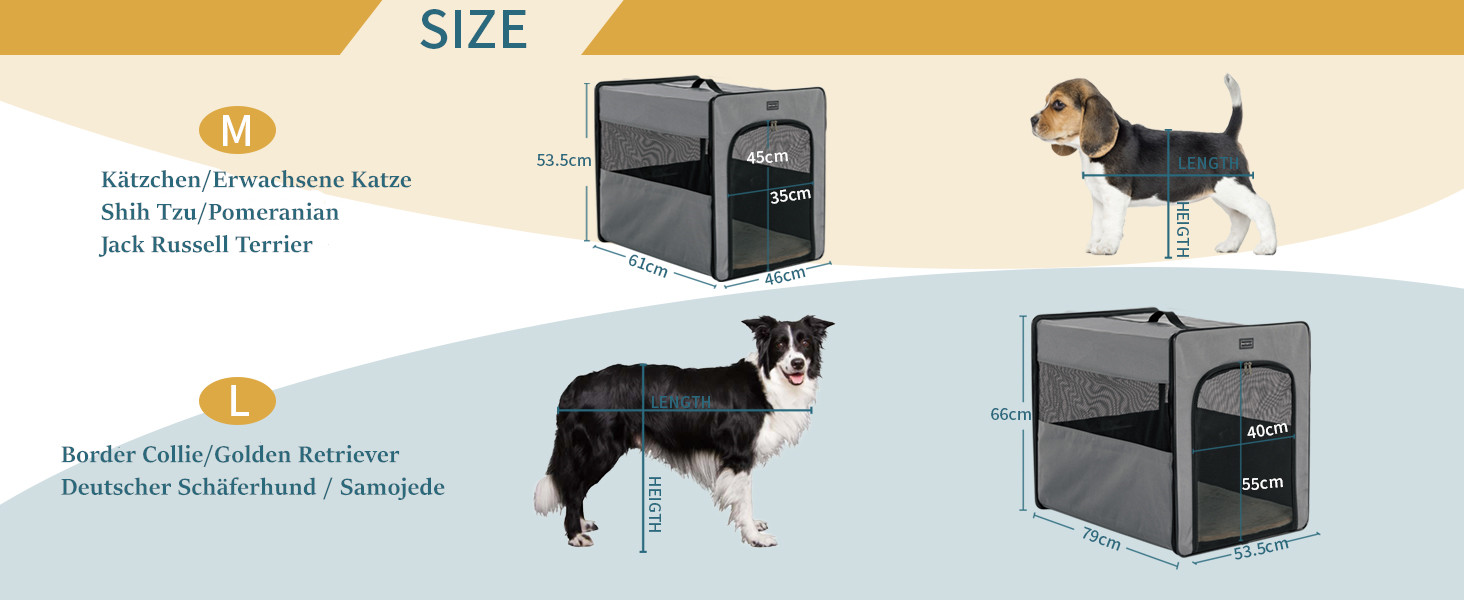 Транспортна переноска для собак Petsfit, сіра, M (61x46x53.5 см) з м'якою підстилкою