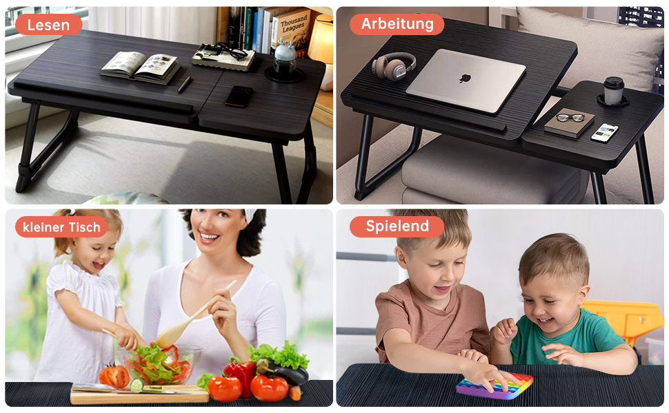 Складаний столик для ноутбука: портативний Lapdesk для ліжка та дивану з підстаканником