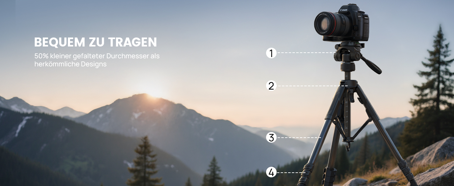 Штатив для камери Lamicall: стабільний трипод з регулюванням висоти до 170 см, вантажопідйомністю 8 кг та підставка для телефону