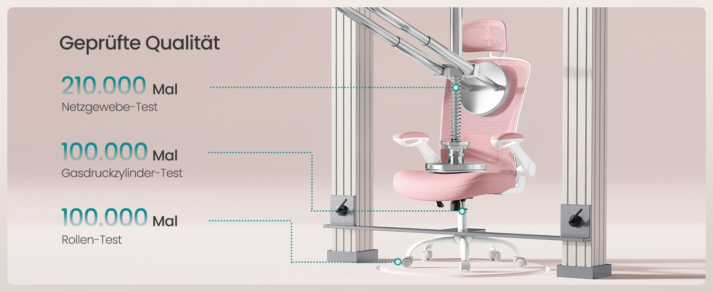 Офісне крісло SONGMICS з ергономічною спинкою, сіткою, підтримкою попереку та голови, функцією гойдання, сидінням 53 см, відкидними підлокітниками, для офісу та спальні, студентів, OBN37BK (Bonbon-рожевий, повна спинка)