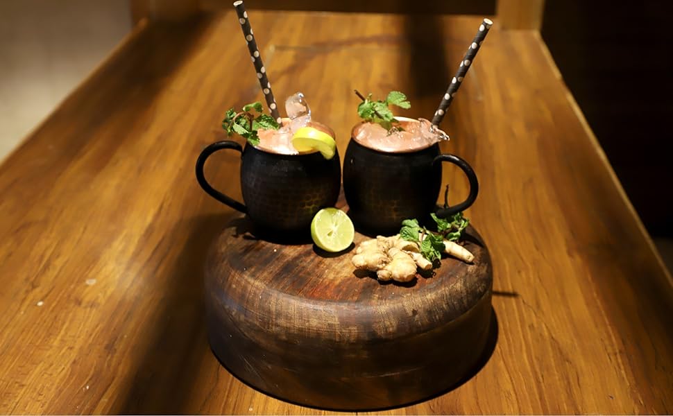STAGLIFE Набір мідних кухлів для Moscow Mule, 2 шт, чорна мідь, для чоловіків