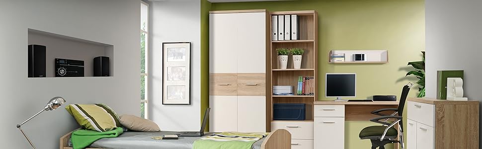 Forte WINNIE 2-türiger Kleiderschrank