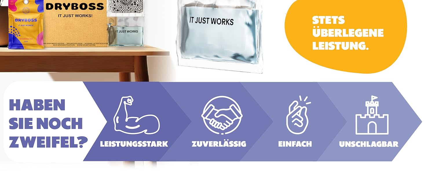 Осушувач повітря для шафи DRYBOSS Pack XL 230 г без електрики, ароматизований, вологопоглинаючий пакет для підвішування, 20 шт.