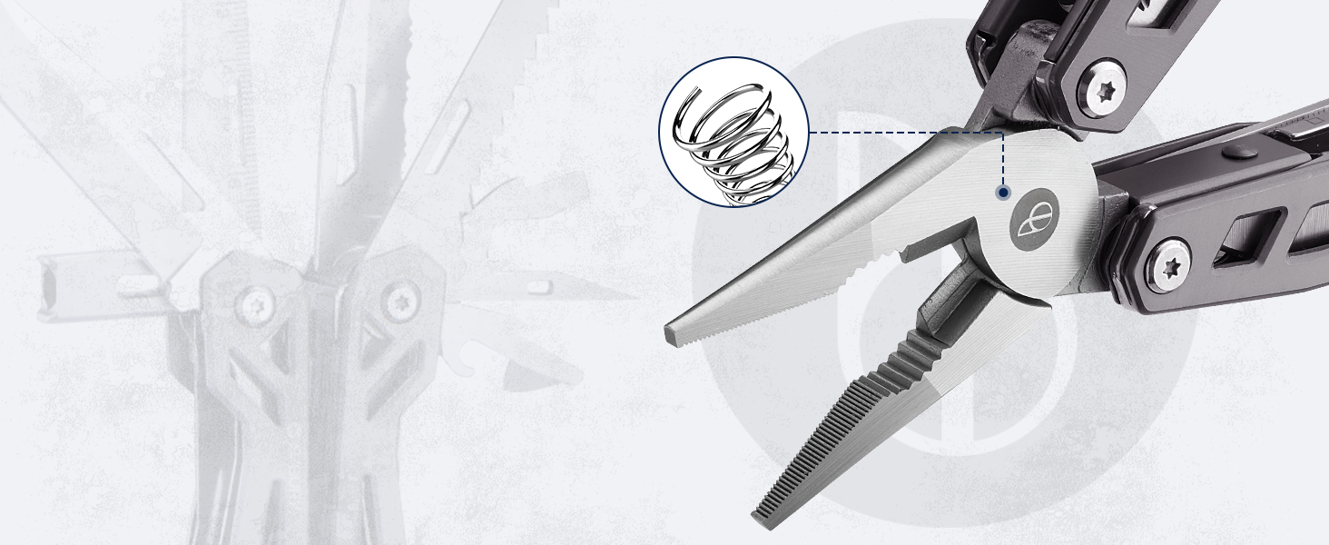 BIBURY Multitool - Titanium Multi-Tool Set for Men & Women | Camping, Hunting, Fishing & Hiking | Stainless Steel Pliers with Screwdriver