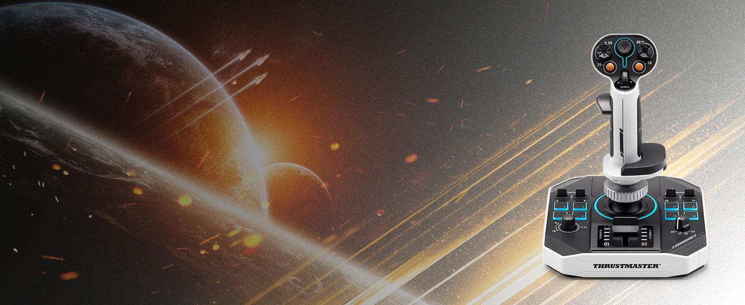 Thrustmaster Sol-R 1 Flightstick: Професійний геймпад для космічних симуляторів PC – H.E.A.R.T. магнітні сенсори, 16-bit, ергономічний дизайн, ідеально для Star Citizen & Elite Dangerous