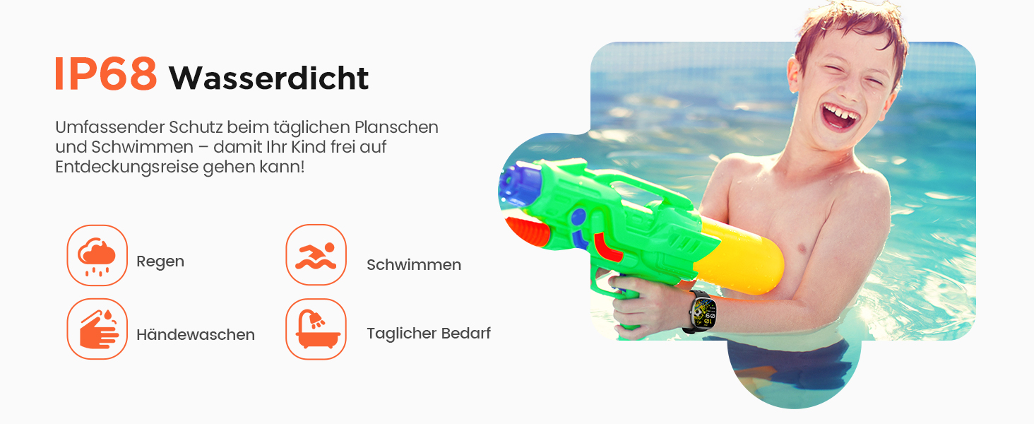 Дитячий розумний годинник для хлопчиків та дівчаток, фітнес-трекер активності з 100+ спортивними режимами, крокомір, монітор серцевого ритму та сну, водонепроникність IP68, подарунок для підлітків 5-16 років, чорний