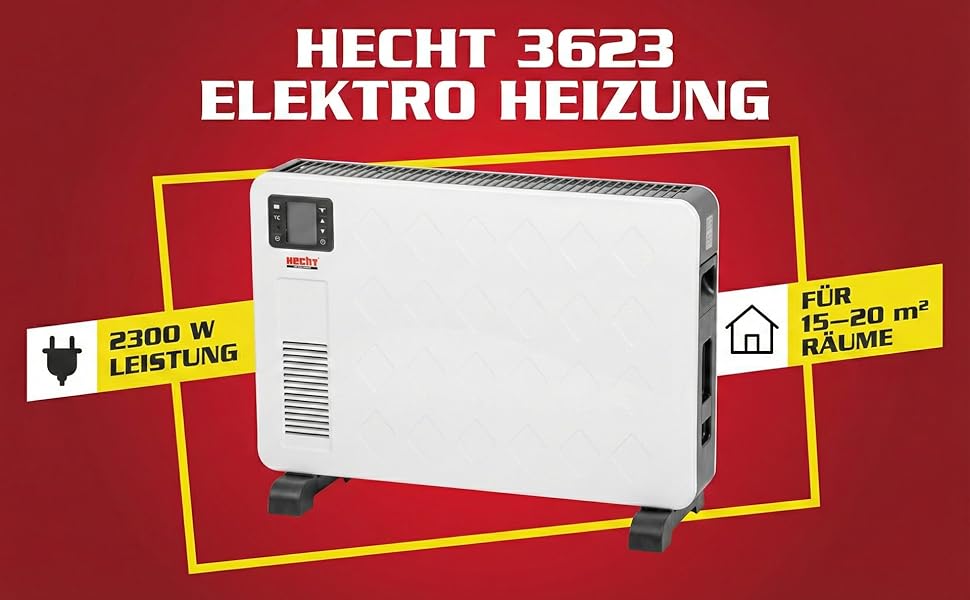 Електричний обігрівач HECHT з 3 рівнями потужності
