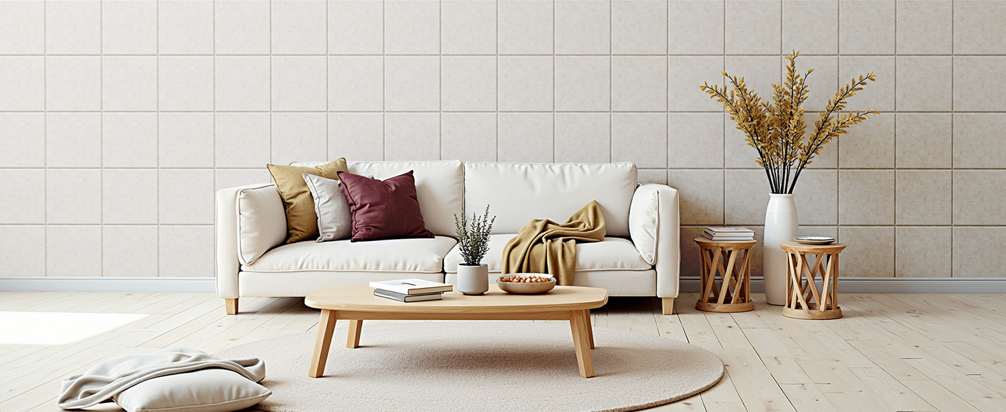 Акустичні панелі для шумоізоляції стін самоклеючі, квадратні звукопоглинаючі плити високої щільності, 30x30x0.9 см, чорні, 12 шт.