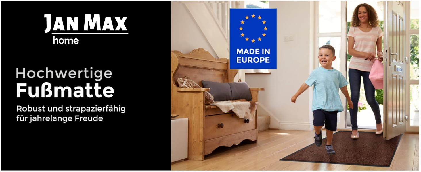 При Entrance килимок Jan Max від бруду для дому та вулиці, 60 x 90 см, антрацитово-чорний