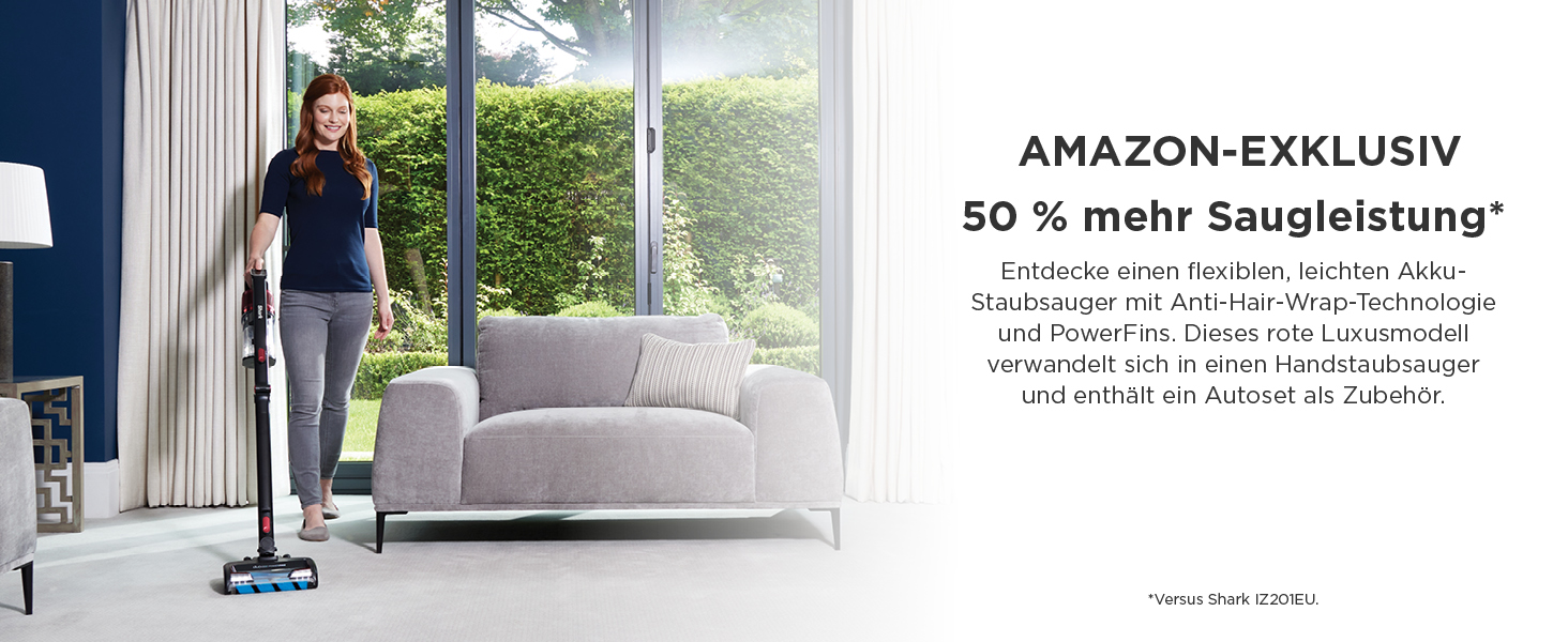 Пылесос Shark IZ300EUT: аккумуляторный, без щетины, 60 мин работы, DuoClean, насадка для щелей 20 см, комплект для ухода за животными и автомобилем